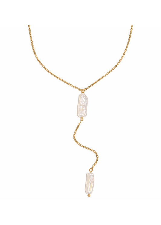 Pippa Freshwater Pearl Lariat Necklace