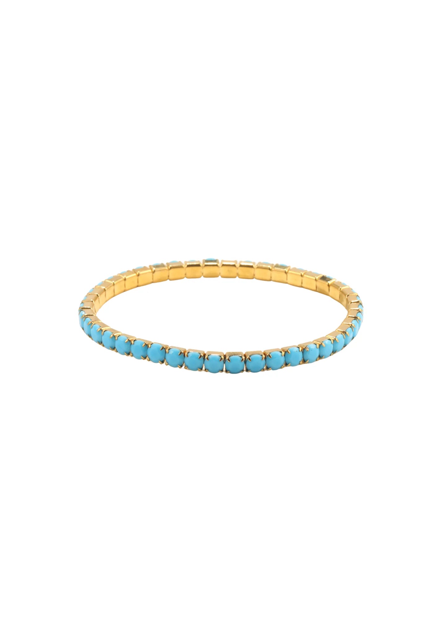 4mm Stretchy Turquoise Tennis Bracelet