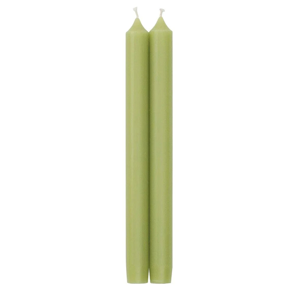 Moss Green Duet Crown Candles - 12”