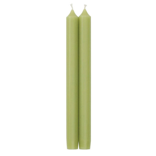 Moss Green Duet Crown Candles - 12”