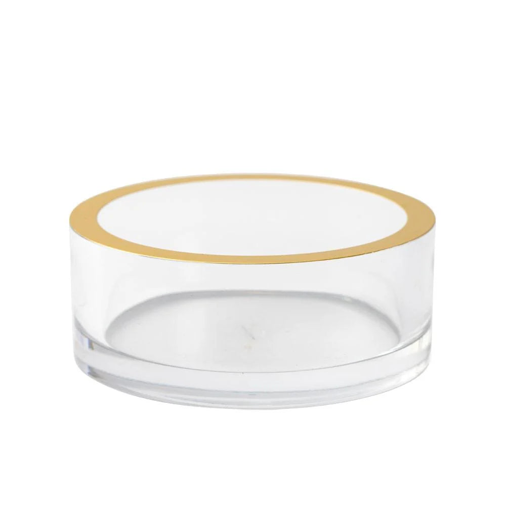 Clear with Gold Rim Wine Coaster