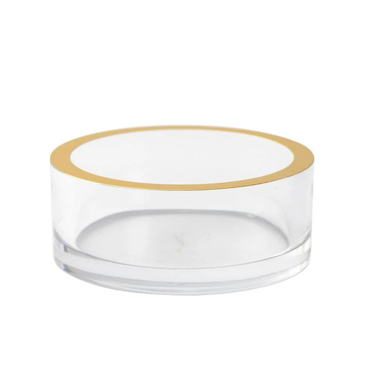 Clear with Gold Rim Wine Coaster