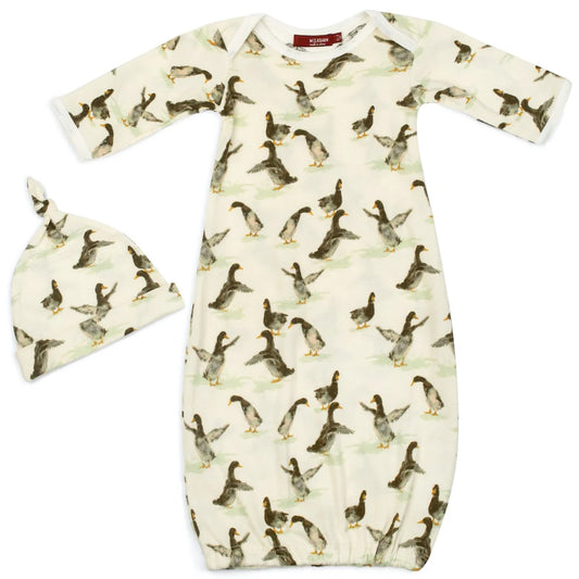 Organic NB Gown & Har Duck