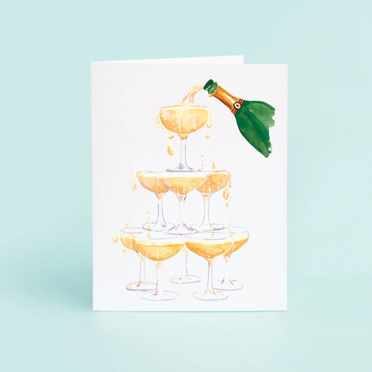 Champagne Tower Greeting Card