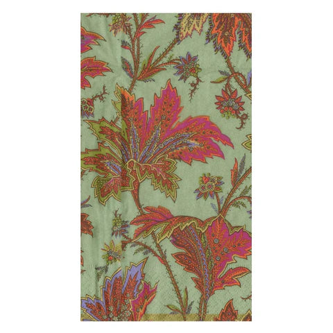 Paisley Leaves Sage Green Guest Towel