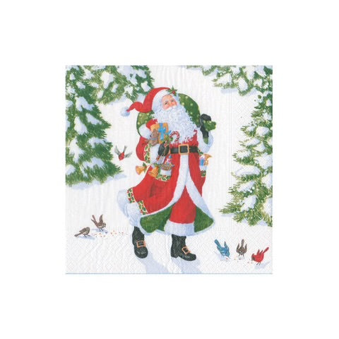 Woodland Santa Cocktail Napkins