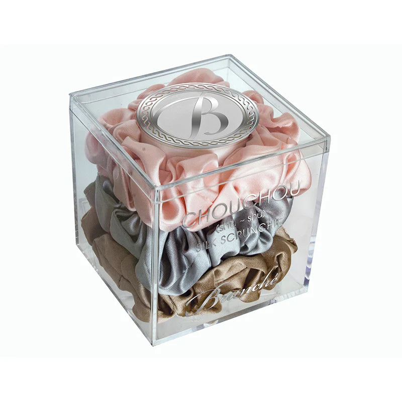 ChouChou Silk Hair Scrunchies- Large Multi