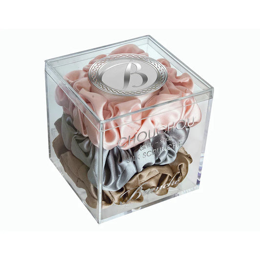 ChouChou Silk Hair Scrunchies- Large Multi