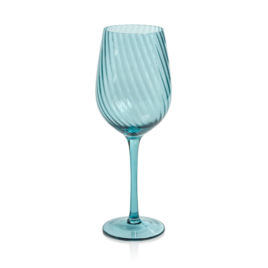 Savoy Optic Swirl White Wine-Blue