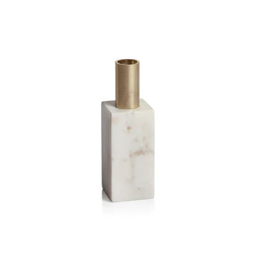 Marikina White Marble Candle Holder-Rectangular