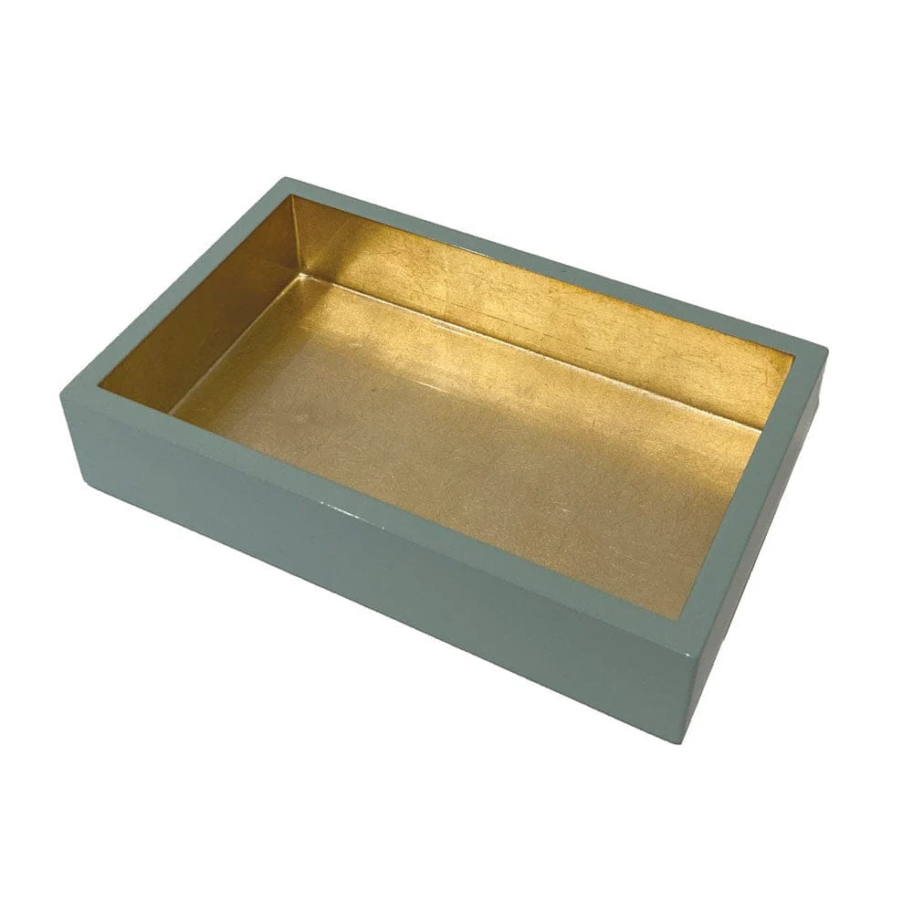 Celadon w/Gold Lacquer Guest Towel Holder
