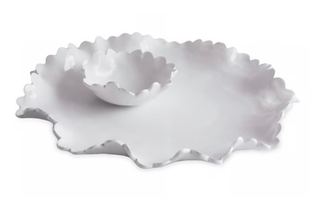 VIDA Colette Round Platter with Mini Dip Bowl
