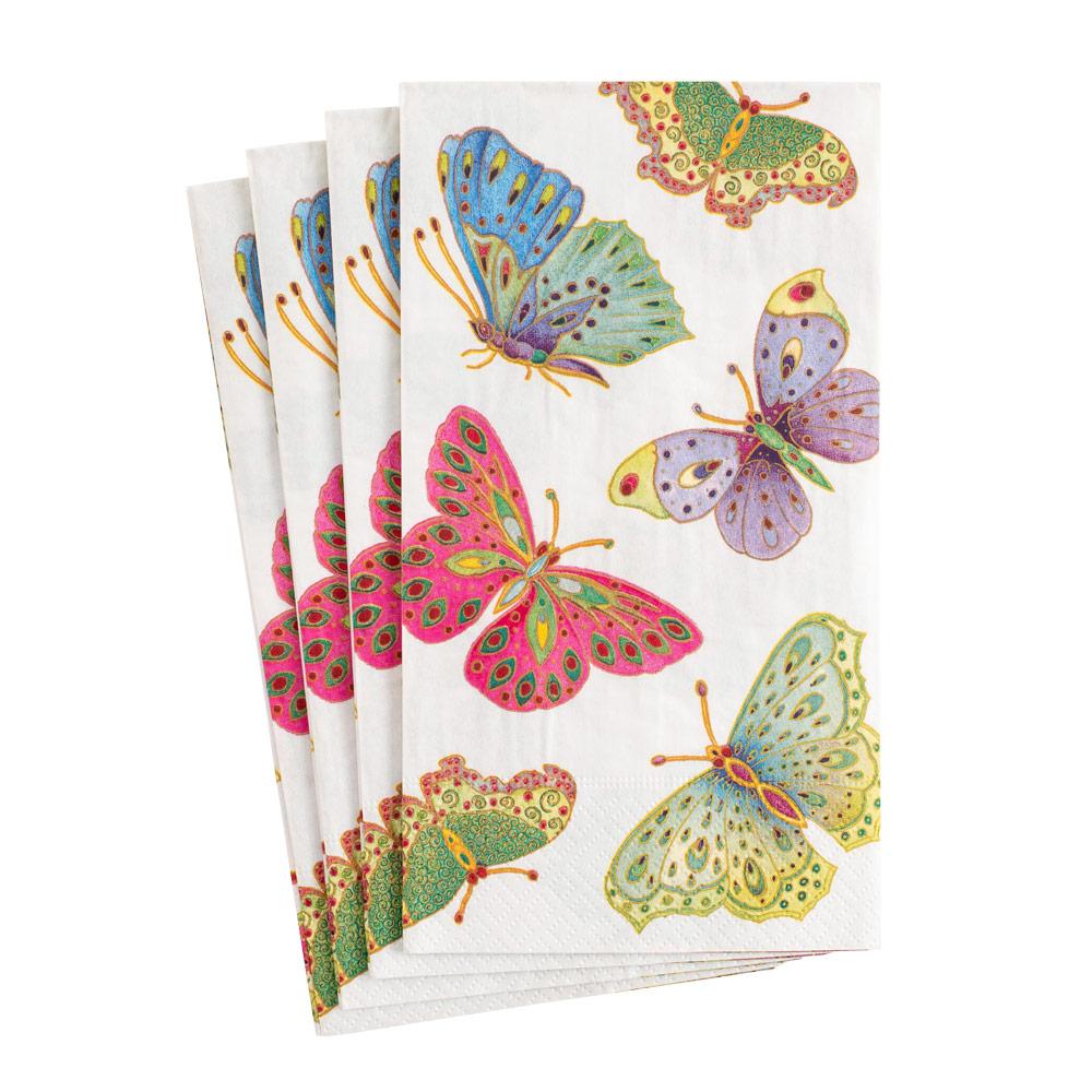 Jeweled Butterflies Pearl Guest Towels