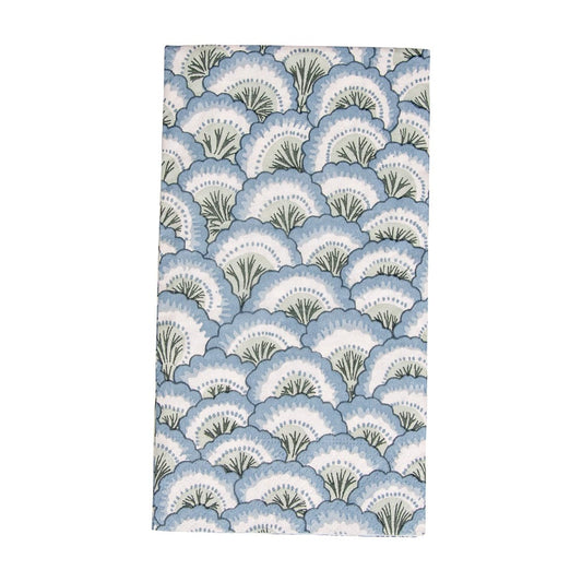 Pontchartrain Scallop Blue Guest Towels