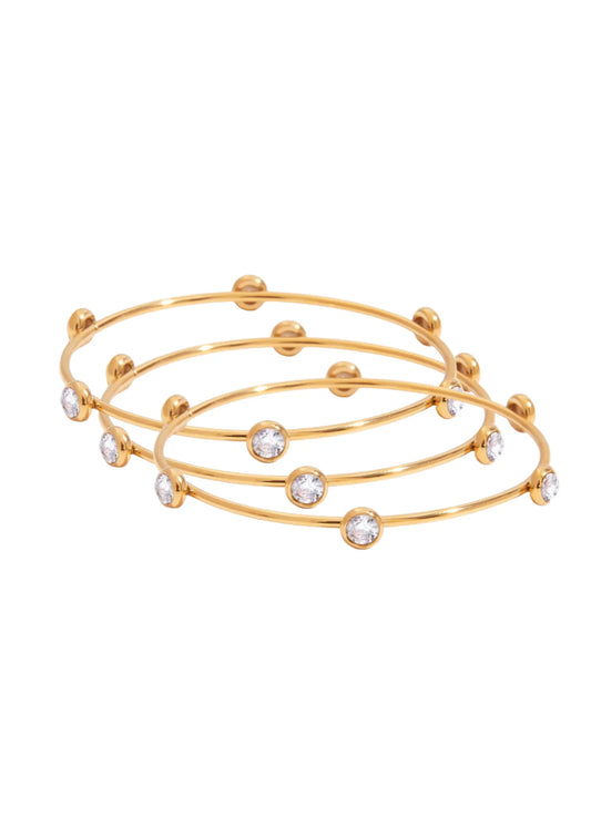 Shay Bracelet Trio Set Pave