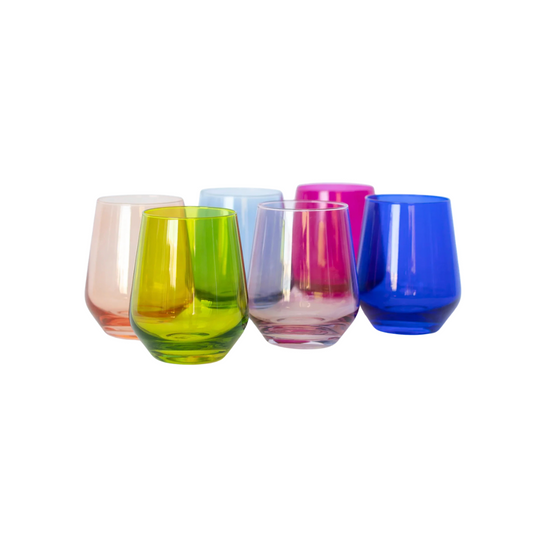 Mixed Stemless Wine Set of Six