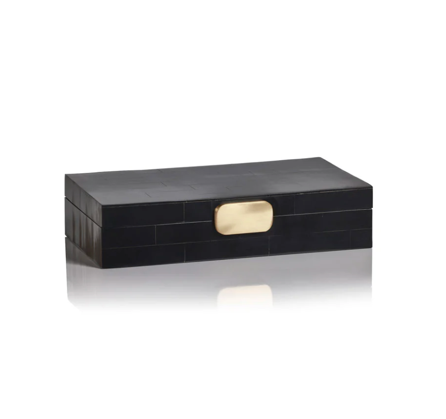 Black Bone Design Box - Brass