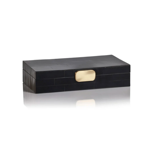 Black Bone Design Box - Brass