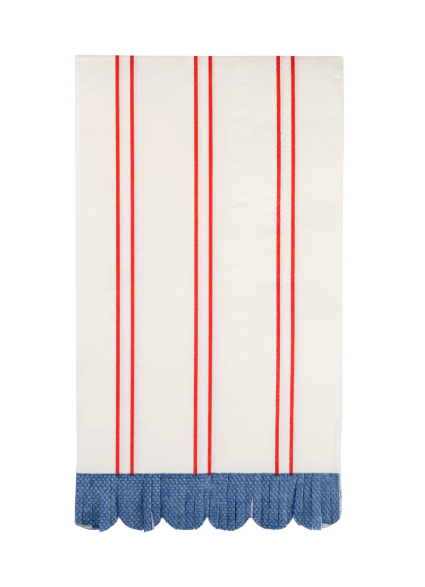 Red Striped Paper Dinner Napkin