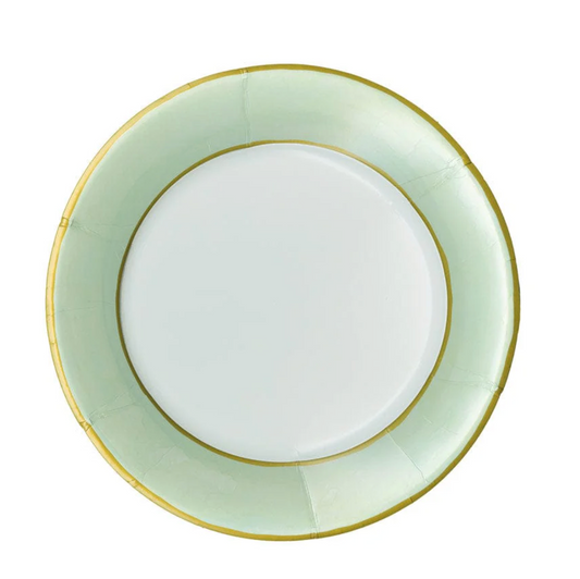 Watercolor Celadon Salad/Dessert Plates