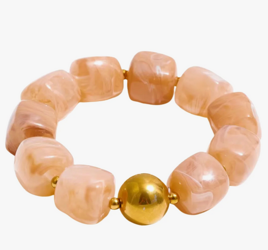Martha Stretchy Bracelet Tan