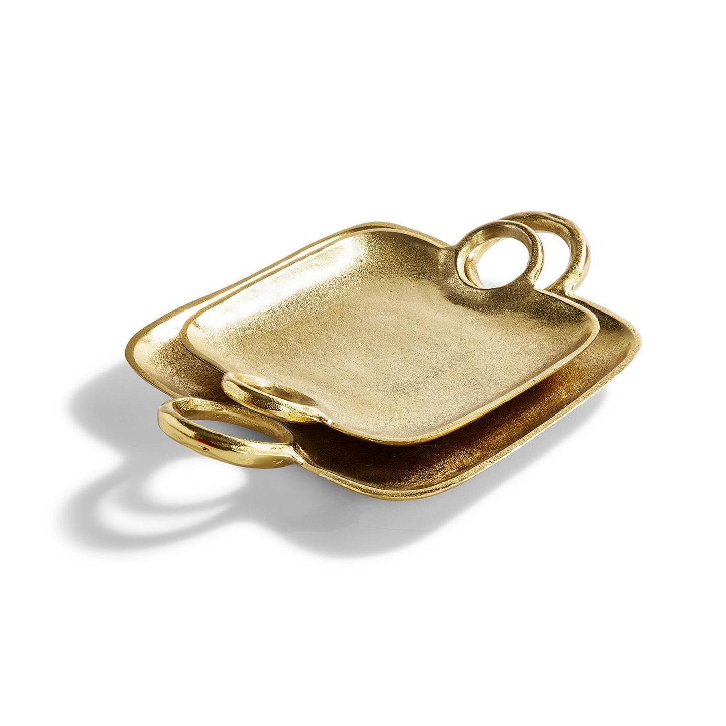Gold Tray W Gold Handles Small